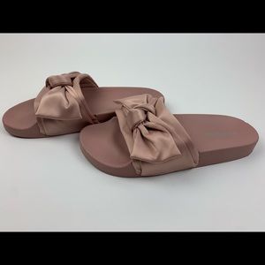 Steve Madden Pink Satin Women’s Shoes Silky Slides